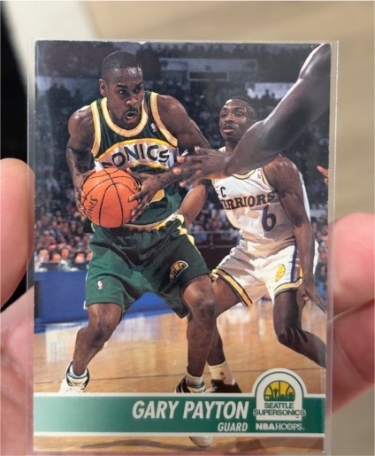 1994-95 Hoops #203 Gary Payton — front