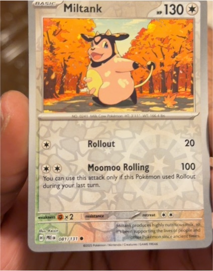 2025 Scarlet & Violet Prismatic Evolutions #081 Miltank — front
