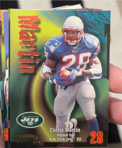 1998 SkyBox Thunder #220 Curtis Martin — front