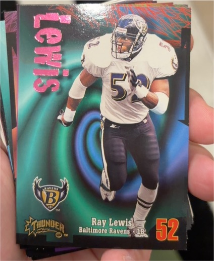 1998 SkyBox Thunder #196 Ray Lewis — front