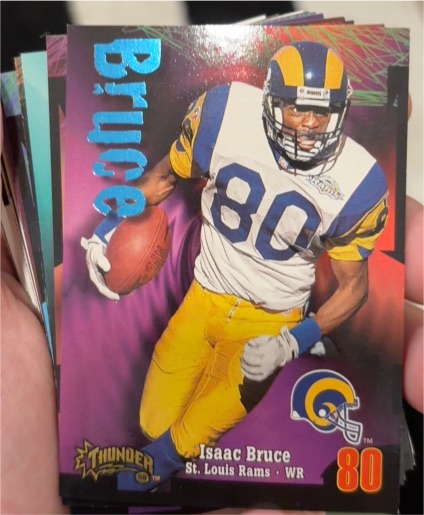 1998 SkyBox Thunder #195 Isaac Bruce — front