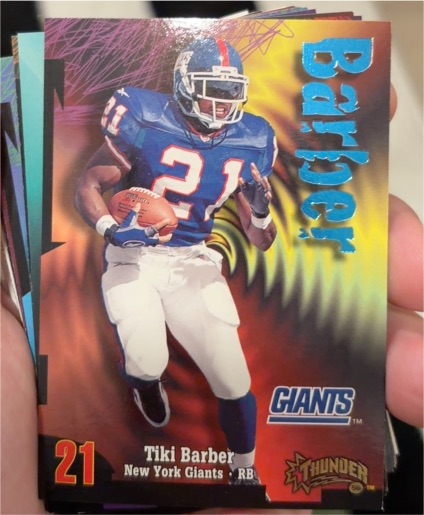 1998 SkyBox Thunder #192 Tiki Barber — front