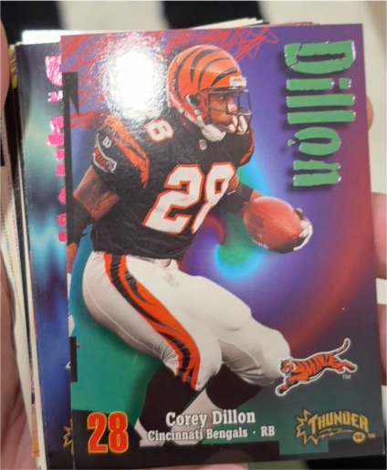 1998 SkyBox Thunder #214 Corey Dillon — front