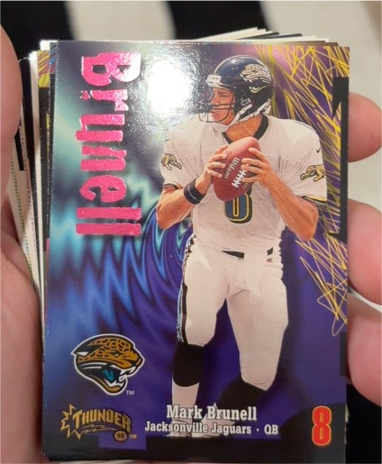 1998 SkyBox Thunder #213 Mark Brunell — front