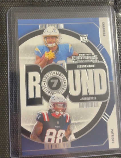 2024 Panini Contenders Football #7 Brenden Rice, Jaheim Bell Round Numbers — front