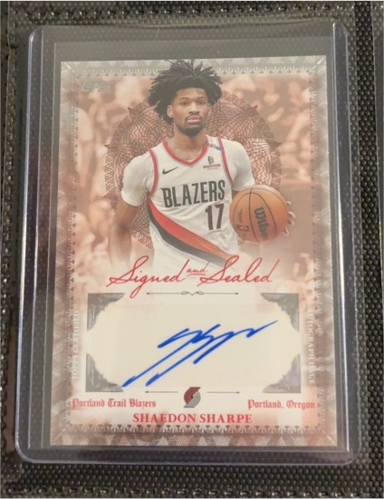 2025/26 Topps Signed and Sealed Shaedon Sharpe — front