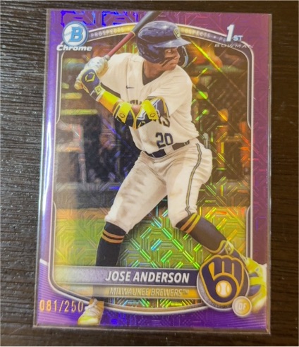 2025 Bowman Chrome #BCP-193 Jose Anderson — front