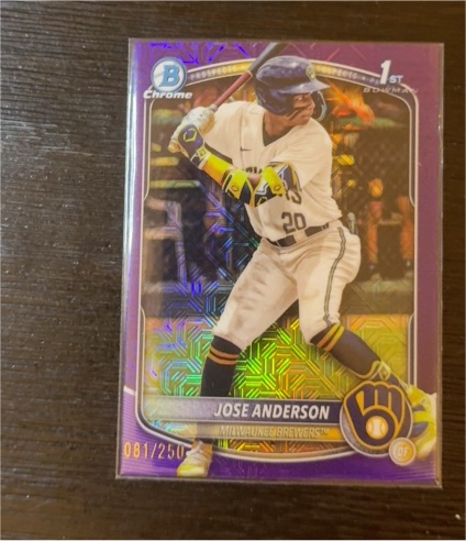 2025 Bowman Chrome #BCP-193 Jose Anderson — front