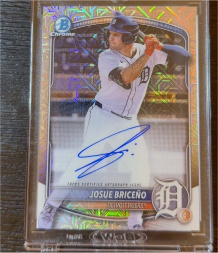 2025 Bowman Chrome Prospects #BMA-JB Josue Briceno — front