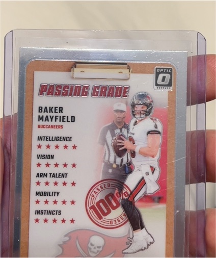 2024 Panini Donruss Optic #10 Baker Mayfield Passing Grade — front