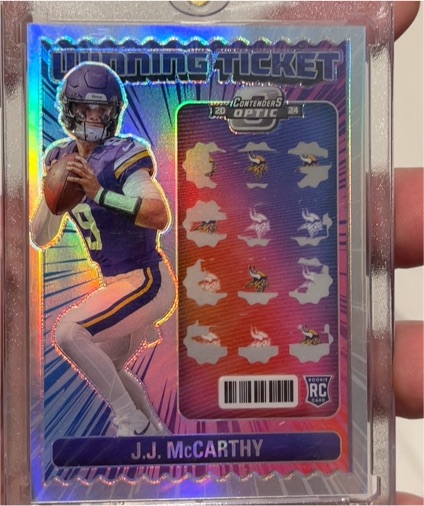 2024 Panini Contenders Optic Winning Ticket #J.J. McCarthy — front