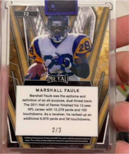 2004 Leaf Metal #72 Marshall Faulk — front