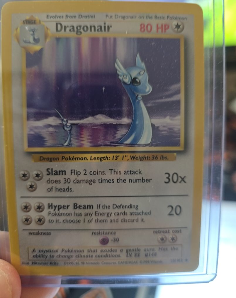 1999 Pokémon #18 Dragonair — front