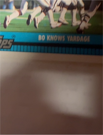 1987 Topps Bo Jackson #1 Bo Knows Yardage — front