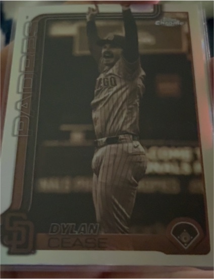 2025 Topps Chrome #212 Dylan Cease Sepia Refractor — front