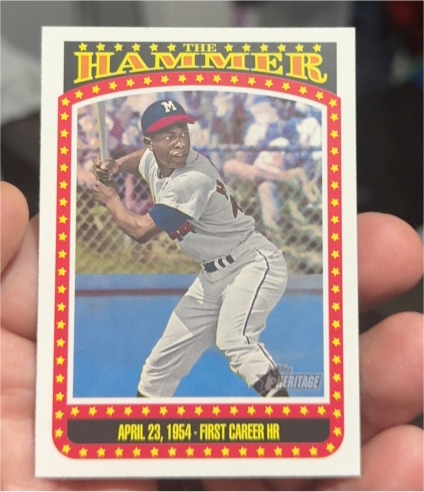 2023 Topps Heritage #TH-2 Hank Aaron The Hammer — front