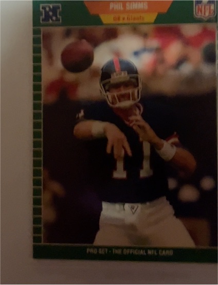 1989 Pro Set #291 Phil Simms — front