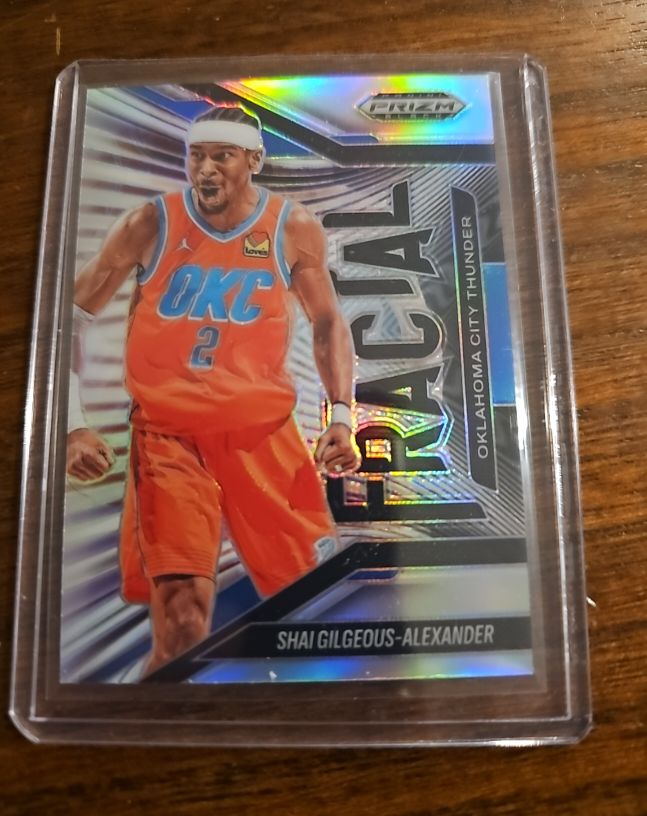 2024-25 Panini Prizm Black Fractal #4 Shai Gilgeous-Alexander — front