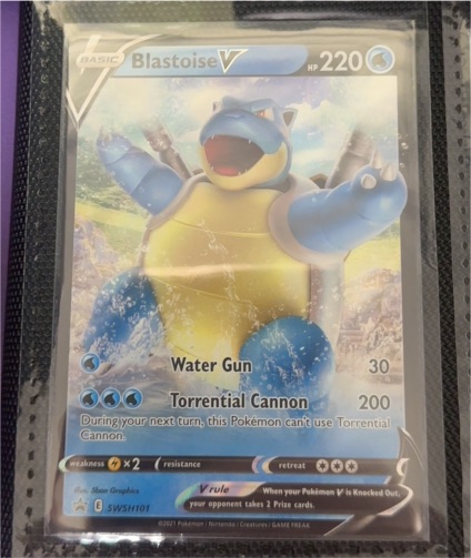 2021 Pokémon Sword & Shield #SWSH101 Blastoise V — front