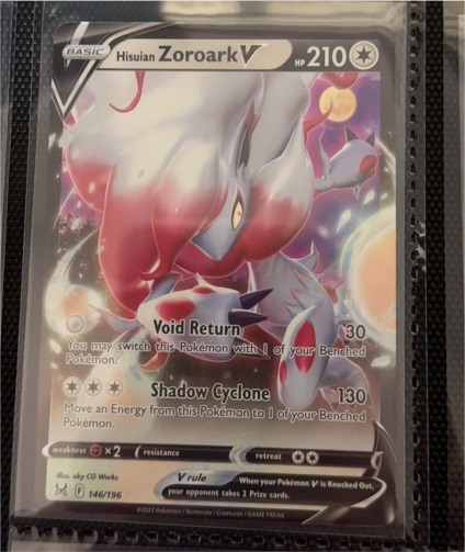 2022 Pokémon Sword & Shield Lost Origin #146 Hisuian Zoroark V — front