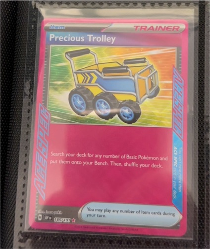 2024 Pokémon SV08: Surging Sparks #185 Precious Trolley — front