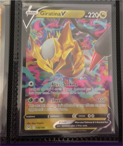 2022 Pokémon TCG Lost Origin #130 Giratina V — front