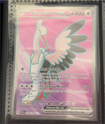 2023 Pokémon TCG SV04: Paradox Rift #234 Bombirdier EX — front