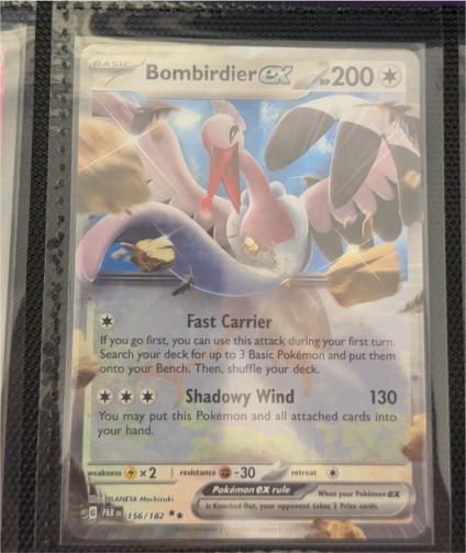 2024 Pokémon SV04: Paradox Rift #156 Bombirdier ex — front