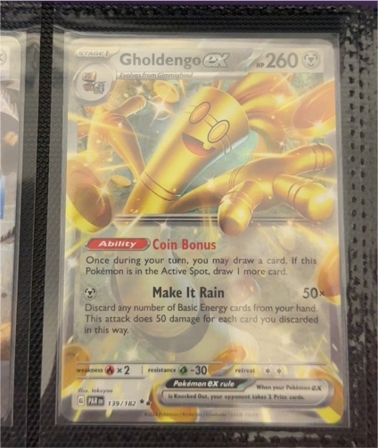 2022 Pokémon TCG SV04: Paradox Rift #139 Gholdengo ex — front