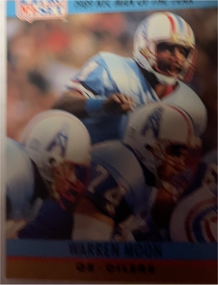 1990 Pro Set #4 Warren Moon Houston Oilers — front