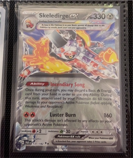 2023 Pokémon SV04: Paradox Rift #137 Skeledirge ex — front