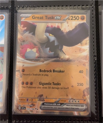 2023 Pokémon TCG Scarlet & Violet #123 Great Tusk ex — front