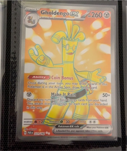 2023 Pokémon Paradox Rift #231 Gholdengo ex — front