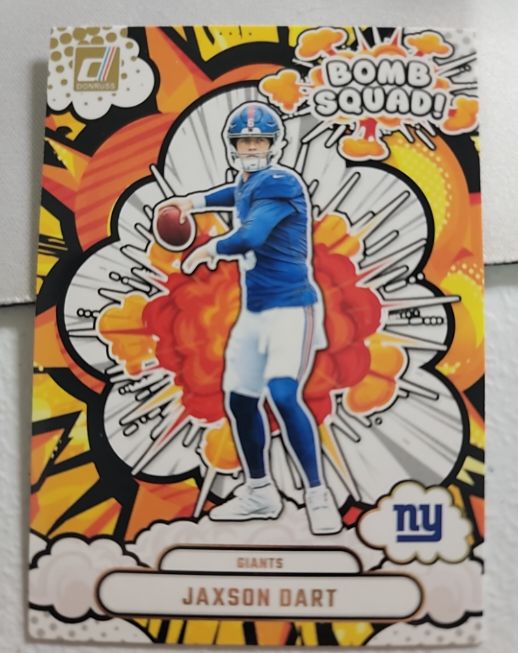 2025 Donruss #BS-JDT Jaxson Dart Bomb Squad Rookie — front