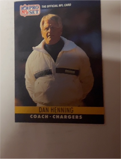 1990 Pro Set #283 Dan Henning — front