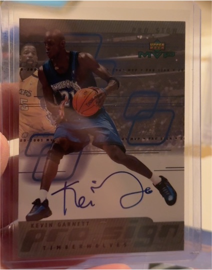 2000 Upper Deck MVP Pro Sign #PS-KG Kevin Garnett — front