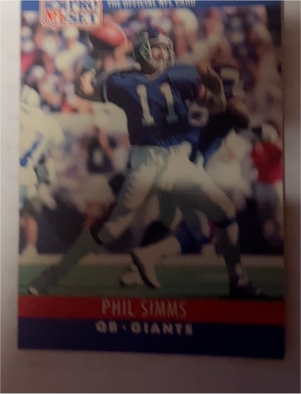 1990 Pro Set #230 Phil Simms — front