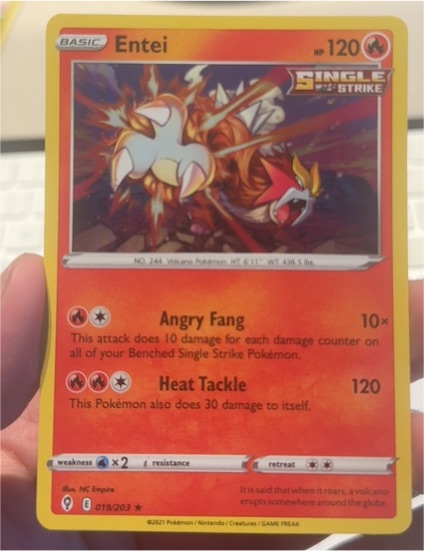 2021 Pokémon Sword & Shield Evolving Skies #019 Entei — front