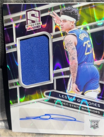 2023-24 Panini Spectra #232 Lester Quinones Rookie Patch Auto — front