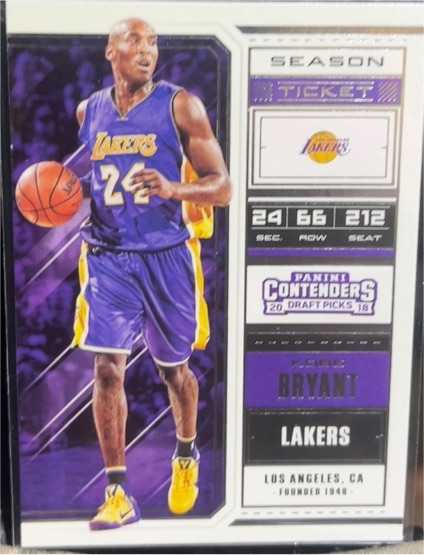 2018-19 Panini Contenders Draft Picks Season Ticket Variation #34 Kobe Bryant — front