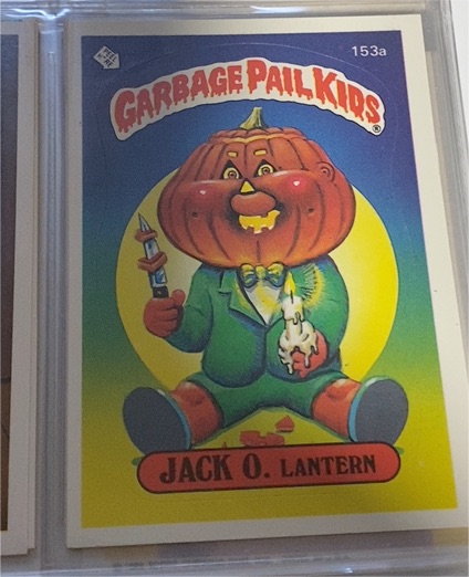 1986 Topps Garbage Pail Kids #153a Jack O. Lantern — front