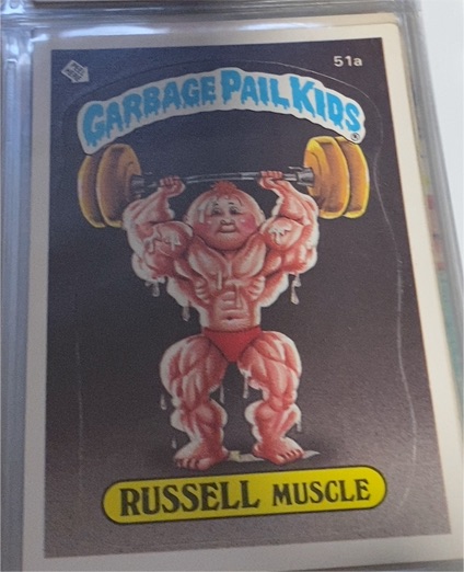 1985 Topps Garbage Pail Kids #51a Russell Muscle — front