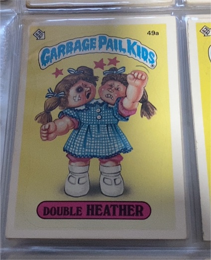 1985 Topps Garbage Pail Kids #49a Double Heather — front