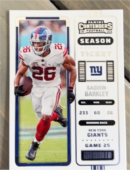 2022 Panini Contenders Season Ticket #70 Saquon Barkley New York Giants — front