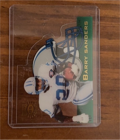 1995 Playoff Absolute Die-Cut Helmet #HDC21 Barry Sanders — front
