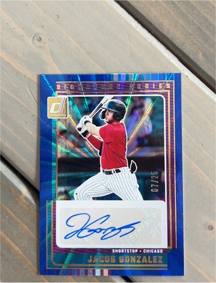 2025 Donruss Signature Series #SG-JGZ Jacob Gonzalez — front