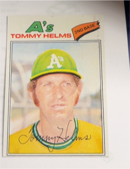 1977 Topps #402 Tommy Helms Oakland Athletics — front