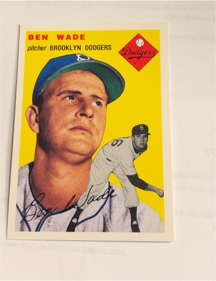 1954 Topps #126 Ben Wade — front