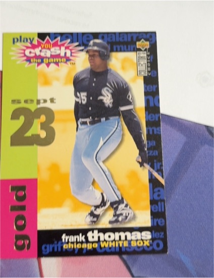 1995 Collector's Choice #CG19 Frank Thomas Crash the Game Silver — front