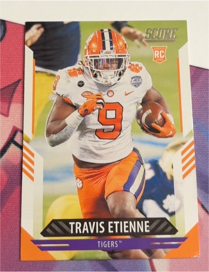 2021 Panini Score #310 Travis Etienne Rookie Card — front